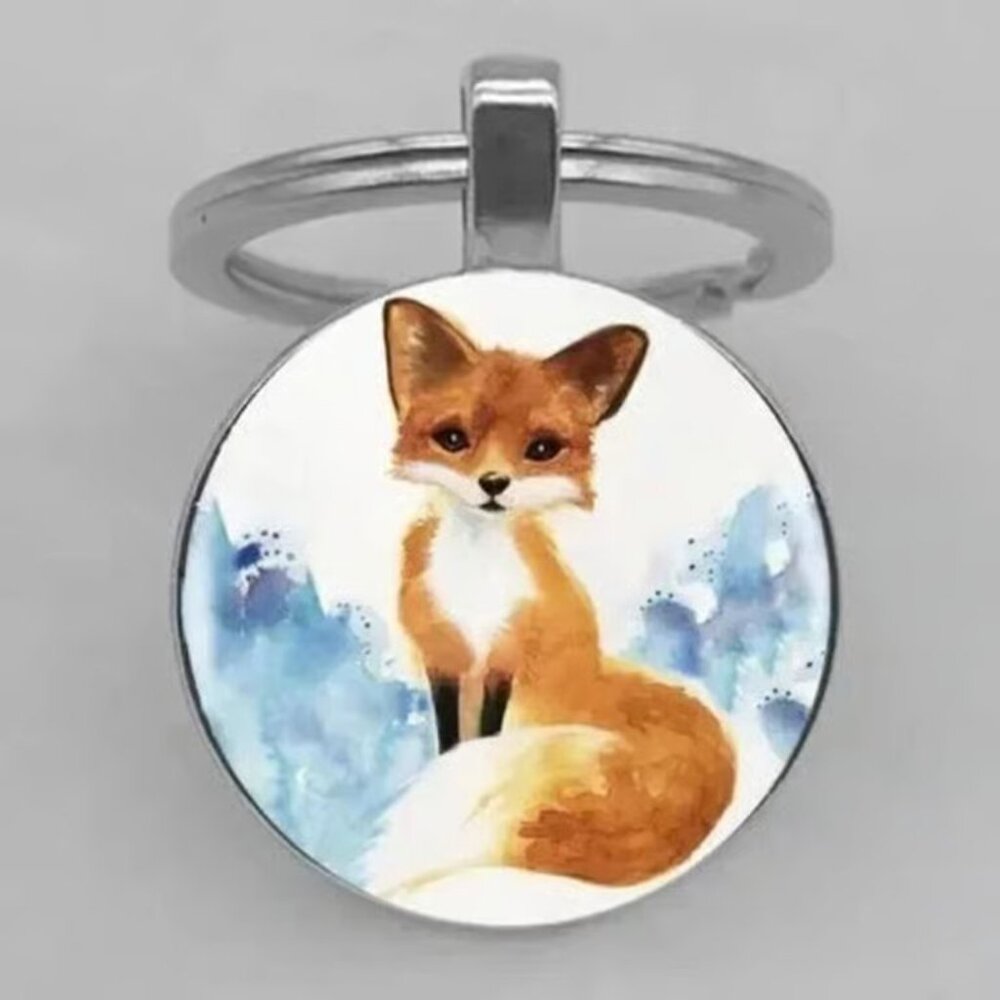 Stainless Steel FOX Keyring Keychain Accessory - Picture 2 of 3